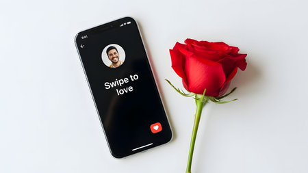 Smartphone screen displaying logo of social media app Smotnose on white backgroundの素材