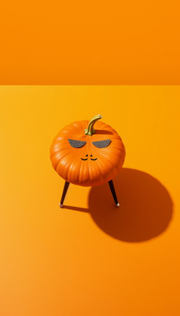 A chair design inspired by Halloween theme pumpkin chair designの素材