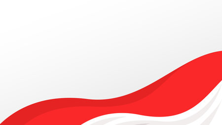 frame abstract background gradient independence day of indonesia flag bottom vector letter space shape modern landscape lineのイラスト素材