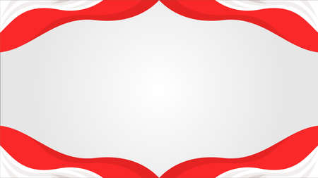frame abstract background gradient independence day of indonesia flag square vector letter space shape modern landscape lineのイラスト素材