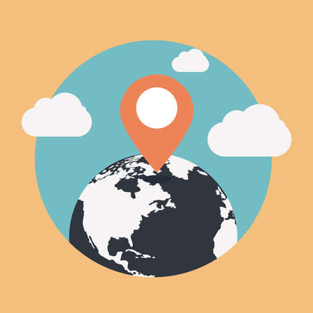 art illustration symbol of earth geographyのイラスト素材