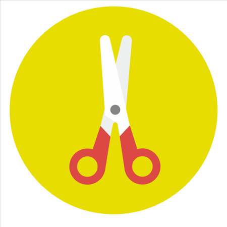 art illustration icon symbols of scissors cut out