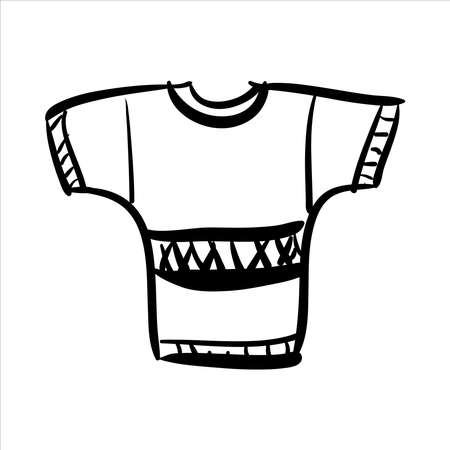 art illustration abstract hand draw vector symbol icon of t-shirt clothのイラスト素材