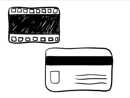 art illustration hand draw vector symbol icon of card identityのイラスト素材