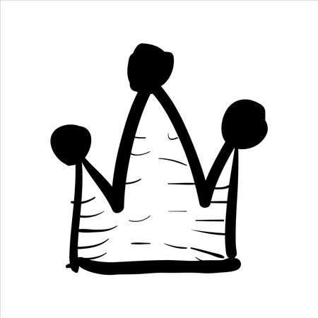 art illustration hand draw vector symbol icon of crown kingのイラスト素材