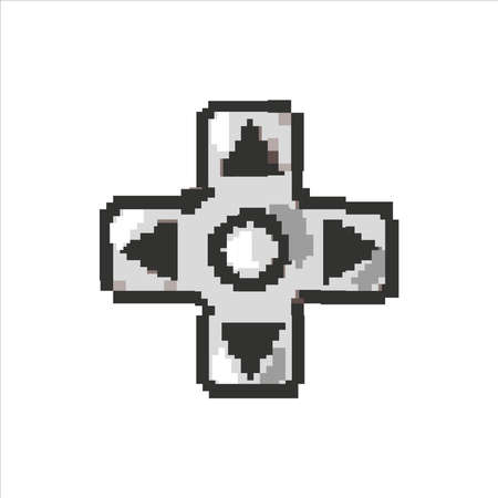 pixel art illustration draw artwork bit design character icon symbol set of joy pad video gameのイラスト素材
