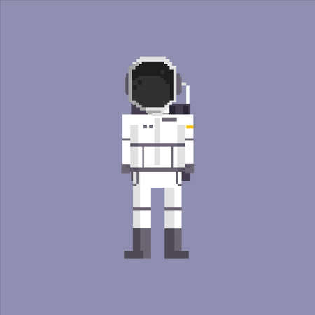 pixel art illustration draw artwork bit design character icon symbol person profession of astronaut spacemanのイラスト素材