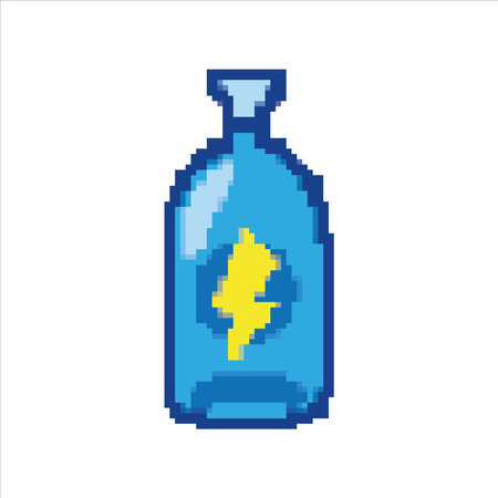 pixel art illustration draw artwork bit design character icon symbol of bottle health video gameのイラスト素材