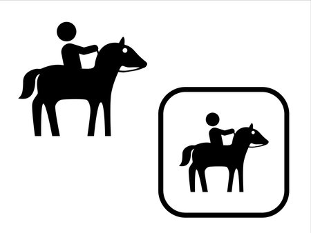 art illustration sport icon logo design concept vector silhouette logotype isolated element set of polo horse jockeyのイラスト素材