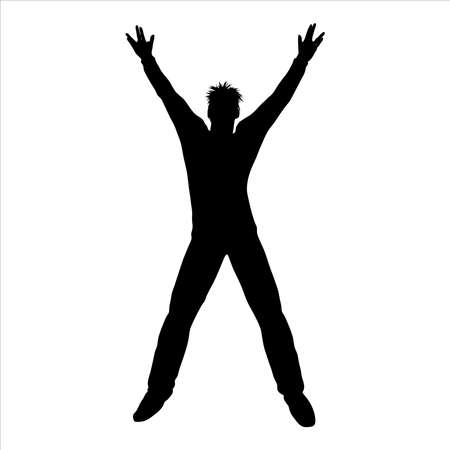 art illustration abstract symbol youth day icon of male boy young man person dance party freedomのイラスト素材