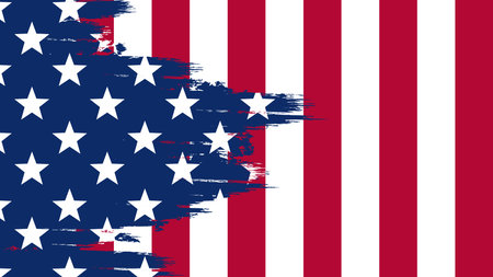 Art Illustration design concept symbol banner background flag america icon united state veteran independence wallpaperのイラスト素材