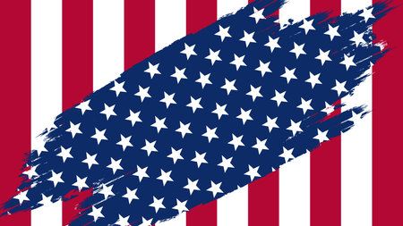 Art Illustration design concept symbol banner background flag america icon united state veteran independence wallpaperのイラスト素材