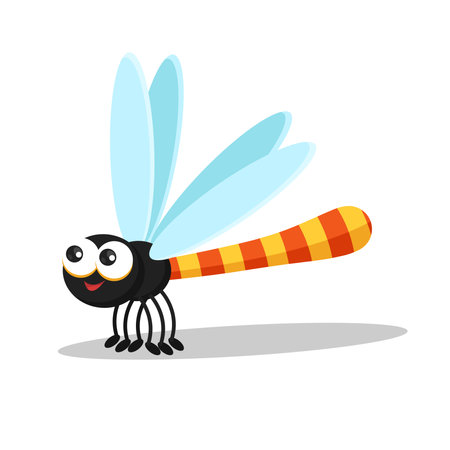 art illustration symbol macot animal icon design nature concept insect of dragonflyのイラスト素材
