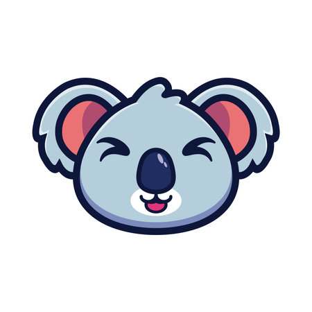 art illustration design concept mascot symbol icon head animal of koalaのイラスト素材