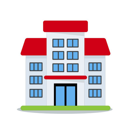 art illustration symbol icon logo building construction concept design of house apartのイラスト素材