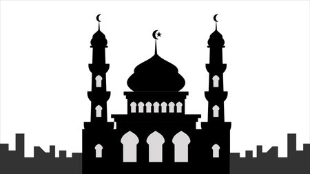 Art illustration background silhouette isolated culture religion of moslem mosqueのイラスト素材