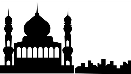 Art illustration background silhouette isolated culture religion of moslem mosqueのイラスト素材
