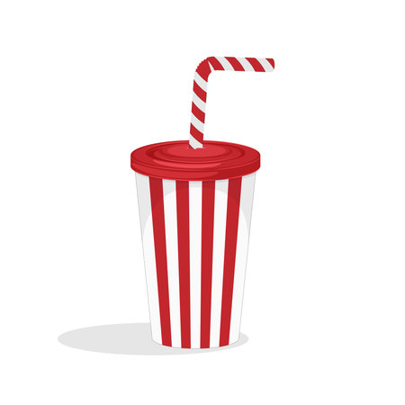 Art illustration design concept fast junk food seamless symbol logo of cup take awayのイラスト素材