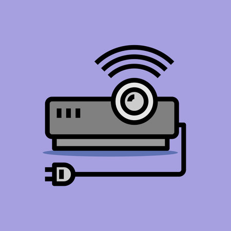 Art illustration symbol icon furniture logo household design sketch hand draw of projectorのイラスト素材