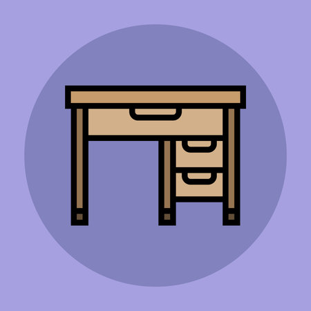Art illustration symbol icon furniture logo household desig of shelves tableのイラスト素材