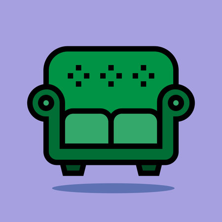 Art illustration symbol icon furniture logo household design of sofa sitting roomのイラスト素材
