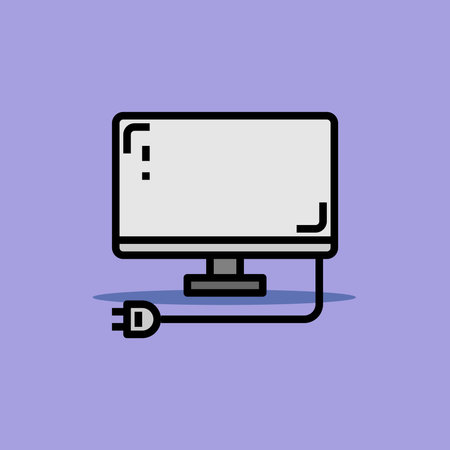 Art illustration symbol icon furniture logo household design sketch hand draw of LED TV&nbsp;televisionのイラスト素材