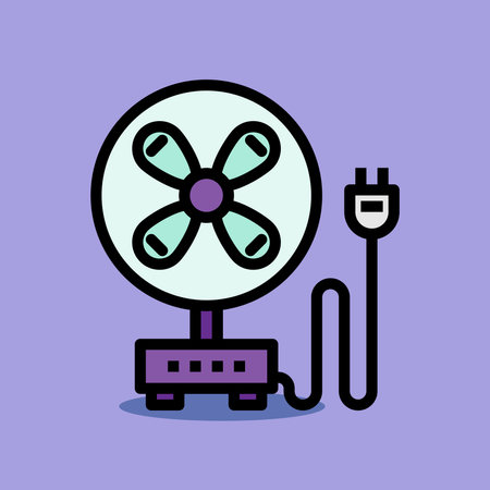 Art illustration symbol icon furniture logo household design sketch hand draw of electric fanのイラスト素材