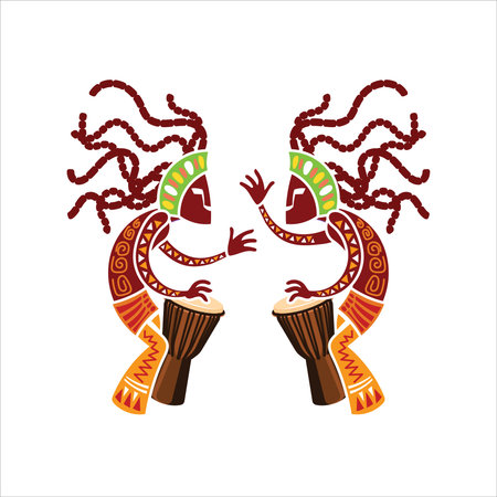 art illustration icon symbol culture asian of drum human male player traditional indiaのイラスト素材