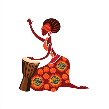 art illustration icon symbol culture asian of drum human male player traditional indiaのイラスト素材