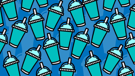 Art illustration symbol flat icon colorful design concept logo of background pattern milkshake