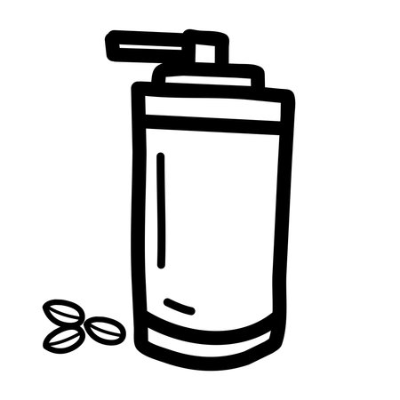 Art illustration symbol flat icon colorful design concept logo of sketch draw grinder coffee beansのイラスト素材