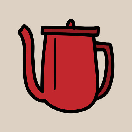 Art illustration symbol flat icon colorful design concept logo of coffee tea potのイラスト素材