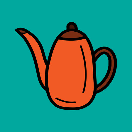 Art illustration symbol flat icon colorful design concept logo of coffee tea potのイラスト素材