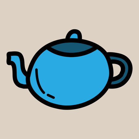 Art illustration symbol flat icon colorful design concept logo of coffee tea potのイラスト素材