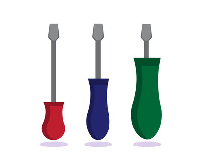 Art illustration symbol icon object work tools design handy worker logo of screwdriverのイラスト素材