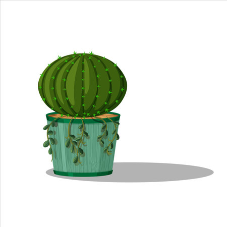 Art Illustration design symbol icon botanical logo of realistic plant flower in potのイラスト素材