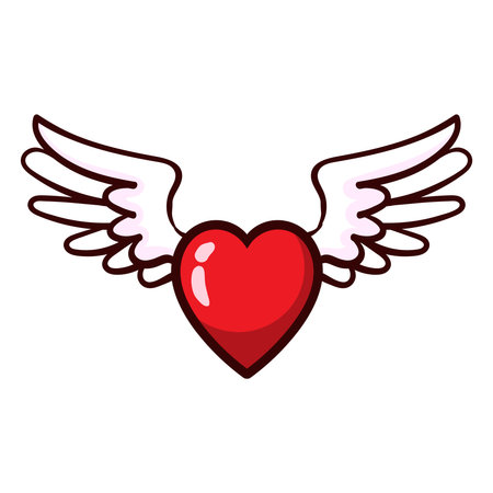 Art illustration icon logo valentine day symbol love romance february design colorful of wings loveのイラスト素材