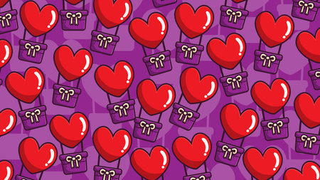 Art illustration icon logo valentine day symbol love romance february design colorful of background air balloon heartのイラスト素材