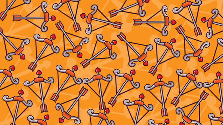 Art illustration icon logo valentine day symbol love romance february design colorful of background archery heartのイラスト素材