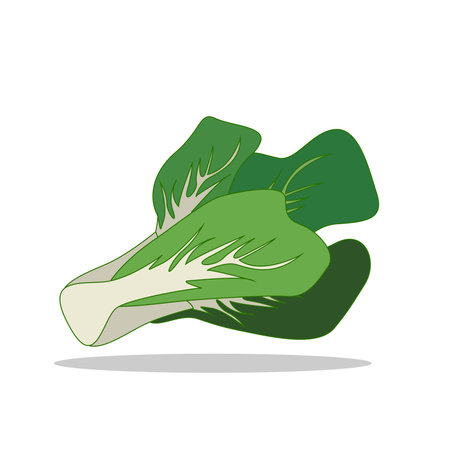 Art illustration Symbol logo botany design concept icon vegetables of green leafのイラスト素材