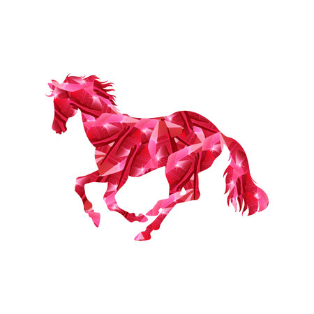 <p>art illustration design concept background landscape icon horse with painting colorful artwork crystal</p>のイラスト素材