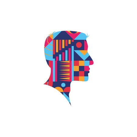 <p>Art illustration design concept head human with abstract geometric colorful of men</p>のイラスト素材