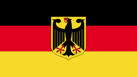 Flag of the country of Lower Saxony, Germany. Vector illustrationのイラスト素材