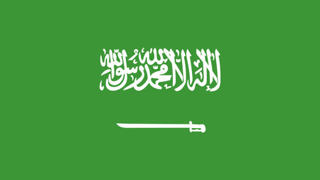 Flag of Saudi Arabia. Vector illustration. National flag of Saudi Arabiaのイラスト素材