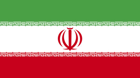 Iran flag vector illustration. National flag of Iran vector illustration. National flag of Iranのイラスト素材