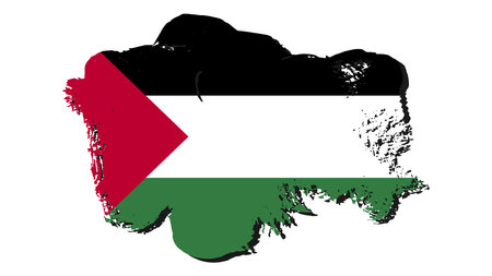 Sudan flag in grunge brush stroke. Vector illustration.のイラスト素材