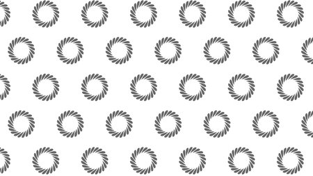 Seamless vector pattern with black and white spiral elements on white backgroundのイラスト素材