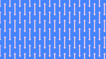 Seamless pattern with arrows on a blue background. Vector illustration.のイラスト素材