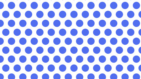 Polka dot seamless pattern. Blue polka dots on white background.のイラスト素材