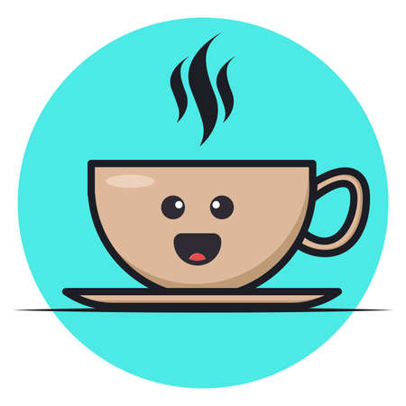 cute coffee cup logo minimalismのイラスト素材